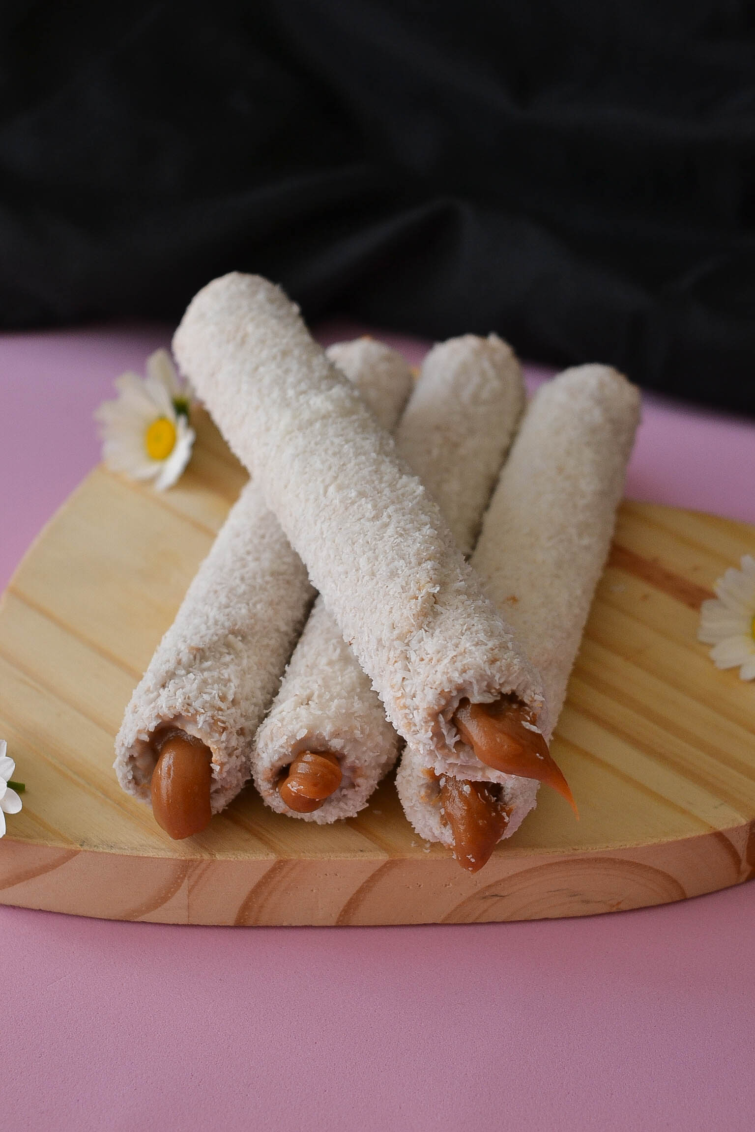 Cubanitos bañados blancos con coco